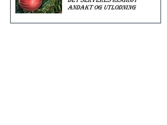 Torsdag 4. desember kl. 11.00 Formiddagstreffets julemøte i Porsgrunn Metodistkirke