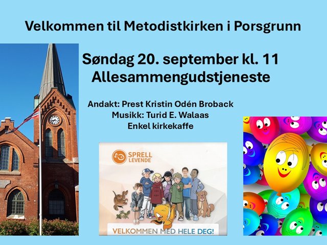 Allesammengudstjeneste 20. september kl. 11.00