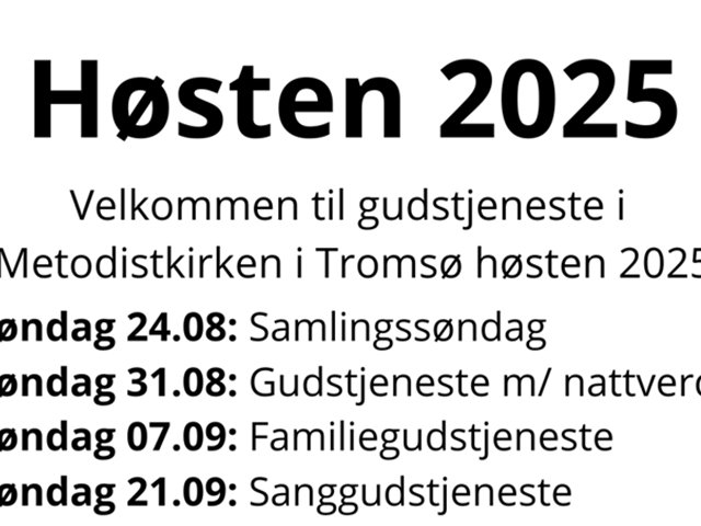 Høstens gudstjenesteprogram