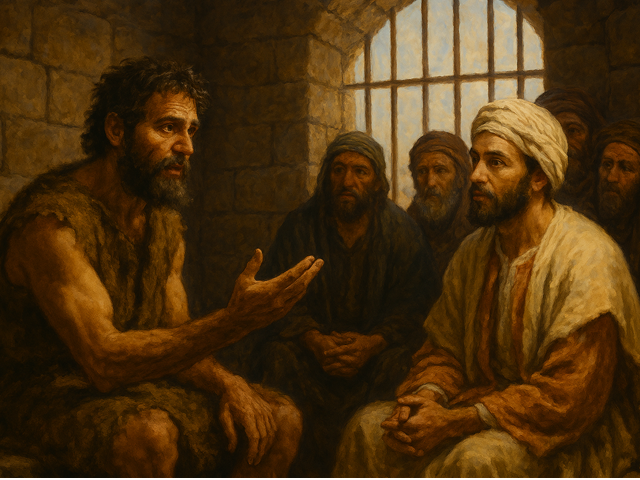 Jesus svarer døperen Johannes