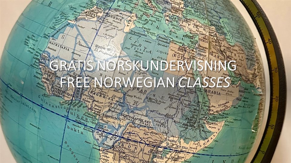 Gratis Norskkurs / Free Norwegian classes