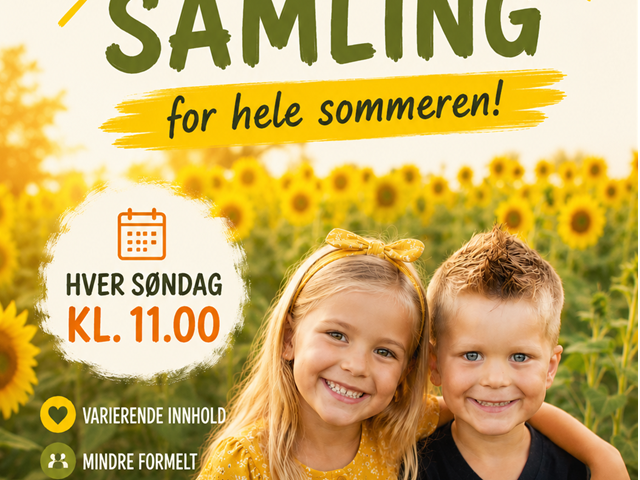 Kirken holdes åpen i sommer  - kom innom søndager kl. 11.00